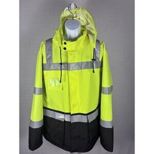 Men’s 3XL Safety Coat Cornerstone ANSI 107 Class 3 Ripstop 3 In 1 Parka Not FR